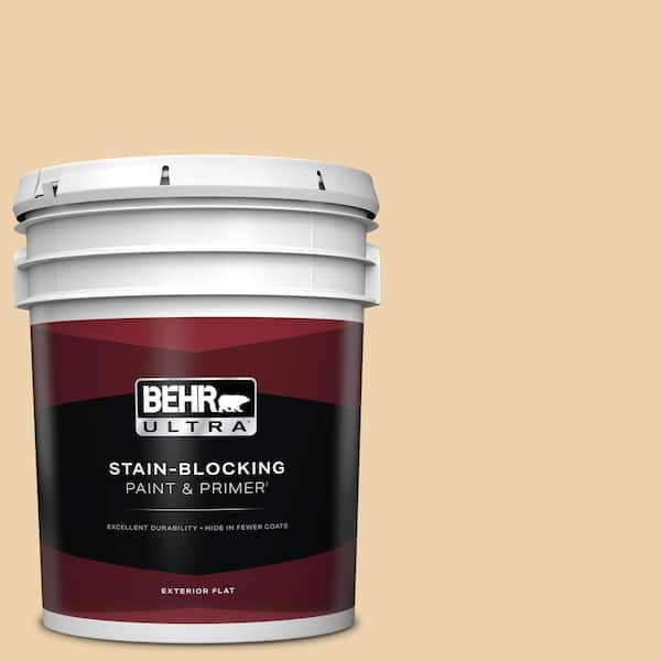 BEHR ULTRA 5 gal. #300E-2 Calm Air Flat Exterior Paint & Primer