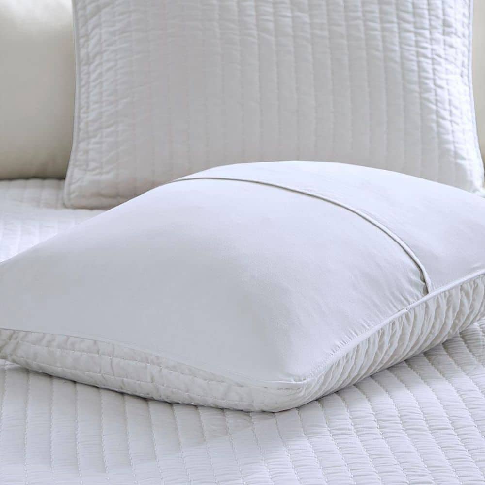 White Twin Reversible Microfiber Quilt Coverlet Set