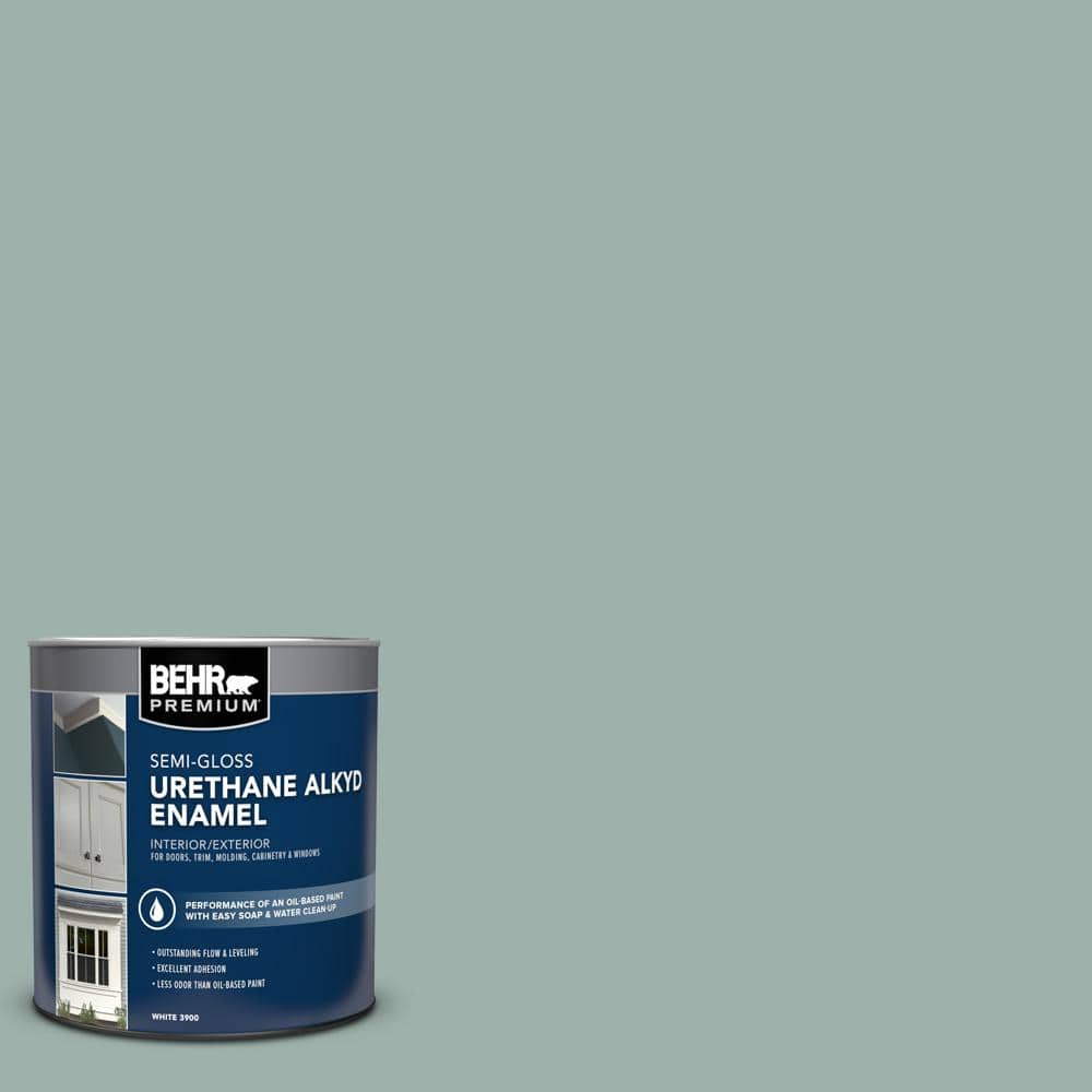 1 qt. #N430-3 Garden Vista Semi-Gloss Enamel Urethane Alkyd Interior/Exterior Paint -  BEHR PREMIUM, ZZ698494