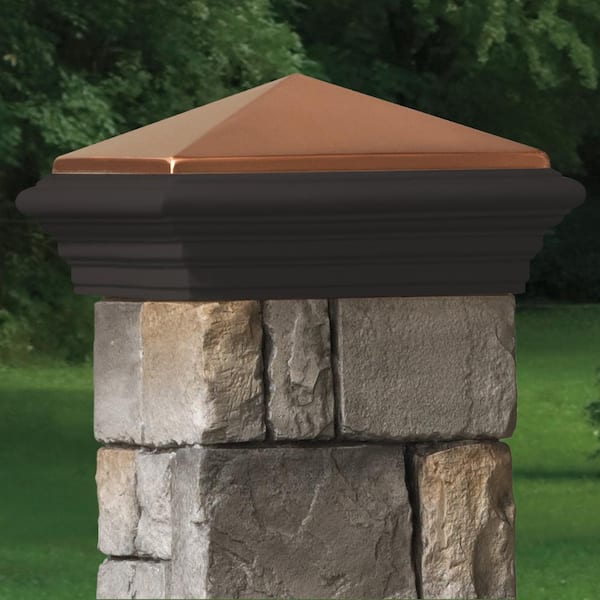 ProWood in. x in. Copper Composite Cast Stone Postcover Cap 186747  The Home Depot