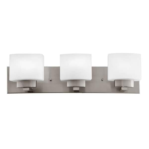 Design House Dove Creek 3 Light Satin, Home Depot Bathroom Light Fixtures