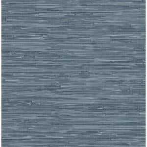 Blue Exhale Woven Faux Grasscloth Wallpaper Sample