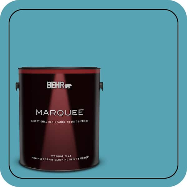 BEHR MARQUEE 1 gal. #M470-5 Explorer Blue Flat Exterior Paint & Primer