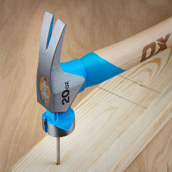 OX TOOLS Pro 20 oz. Milled Face Framing Hammer : Curved Hickory