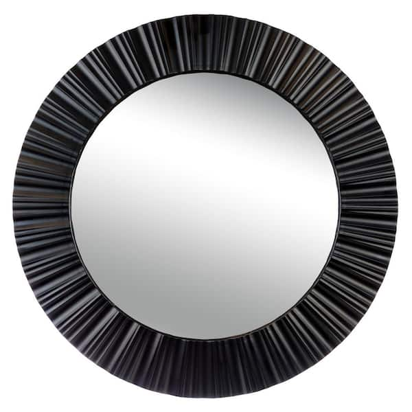 Kieragrace Medium Round Black Modern Mirror (20 In. H X 20 In. W ...