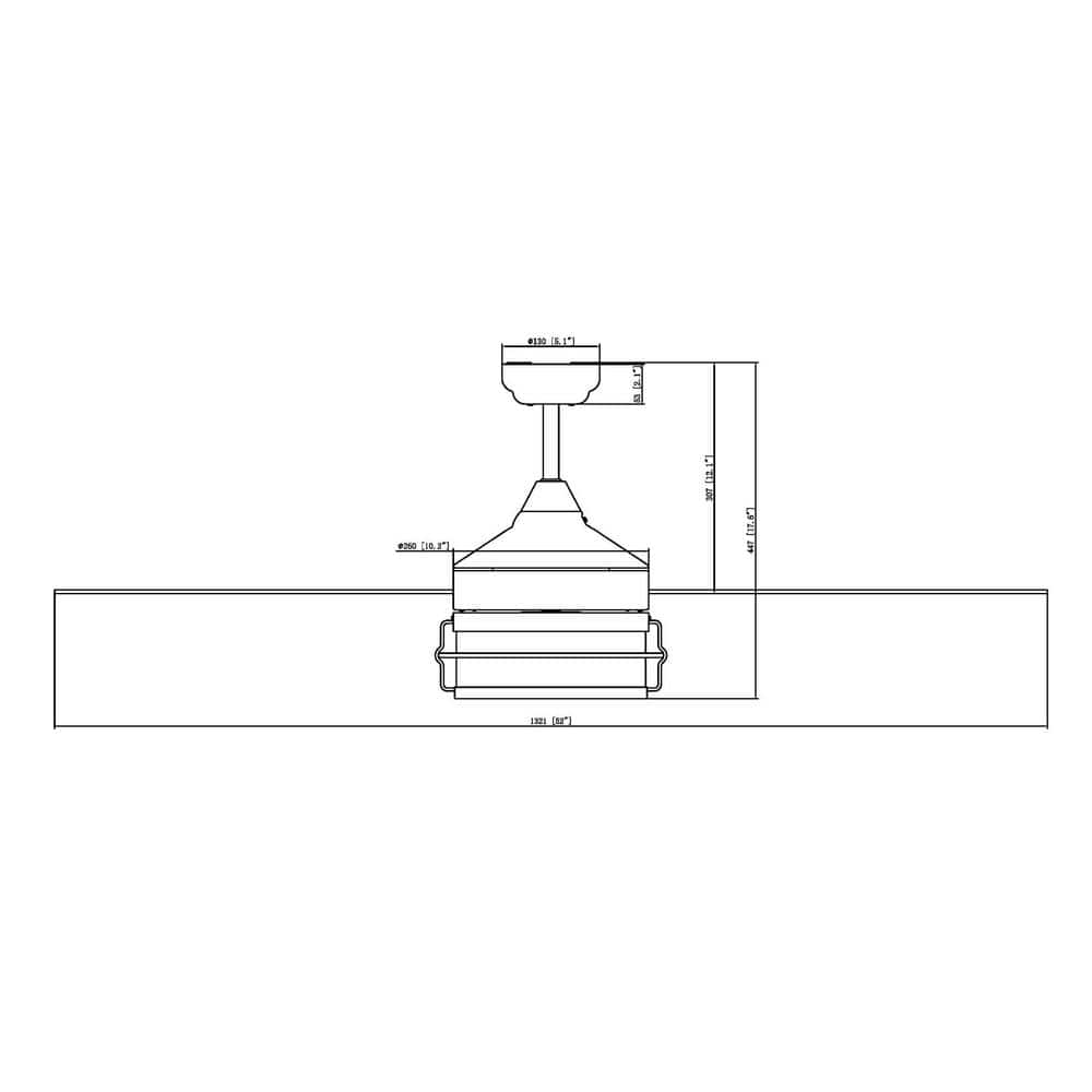 52-Inch Oil-Rubbed Bronze Industrial Ceiling Fan with Light and Remote