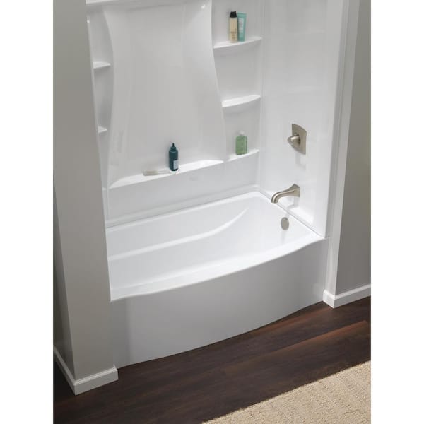 Classic 500 Curve 60 in. x 32 in. Soaking Bathtub with Right Drain in High Gloss White