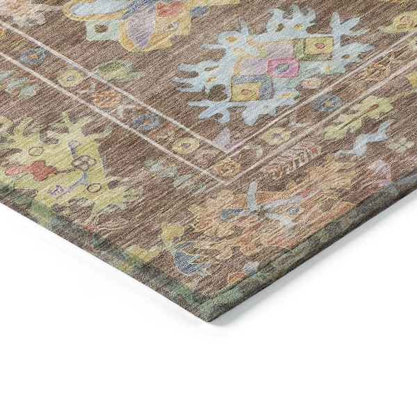 Chantille Machine Washable Indoor/Outdoor Abstract ACN2234 Brown 2 ft. 3 in. x 7 ft. 6 in. Runner Rug