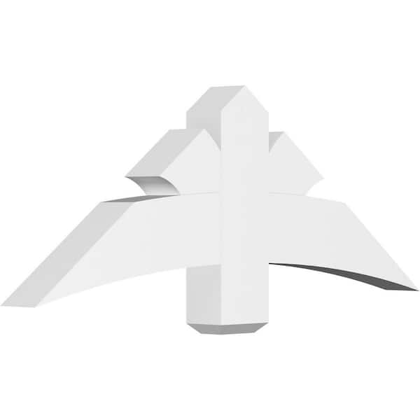 Ekena Millwork Davenport 48 in. W x 18 in. H x 4 in. D Signature Polyurethane Bracket
