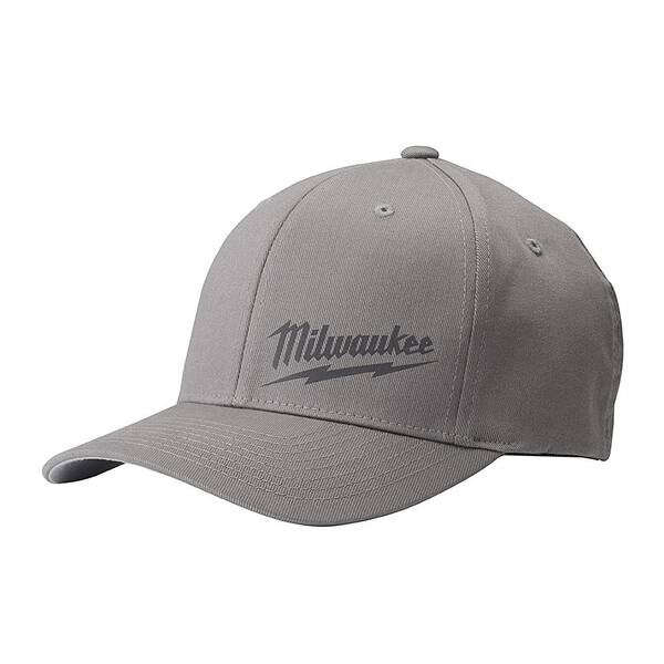 Milwaukee Large Extra Large Gray Fitted Hat 504g Lxl The Home Depot