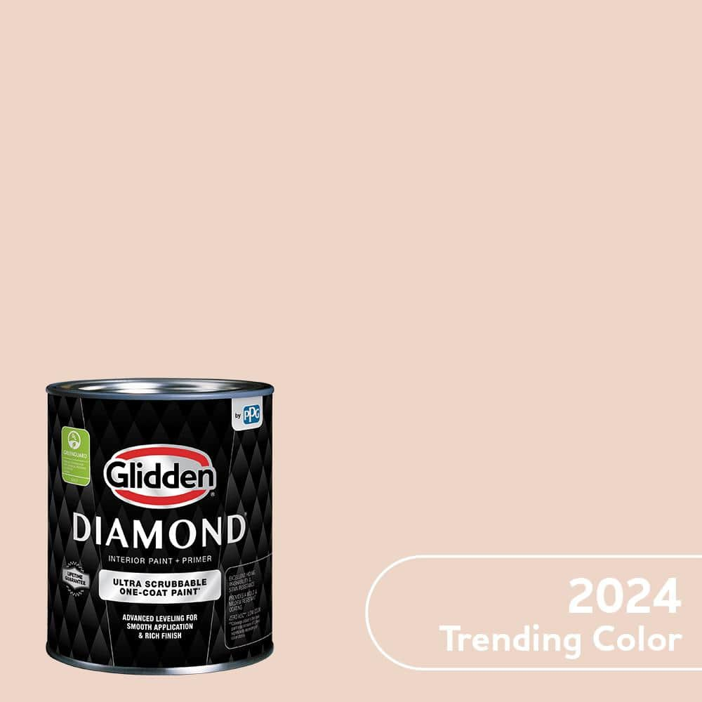 Glidden Diamond 1 qt. PPG1070-2 Blush Beige Eggshell Interior Paint ...