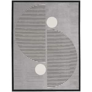 Modern Passion Grey/Black 8 ft. x 10 ft. Geometric Contemporary Area Rug