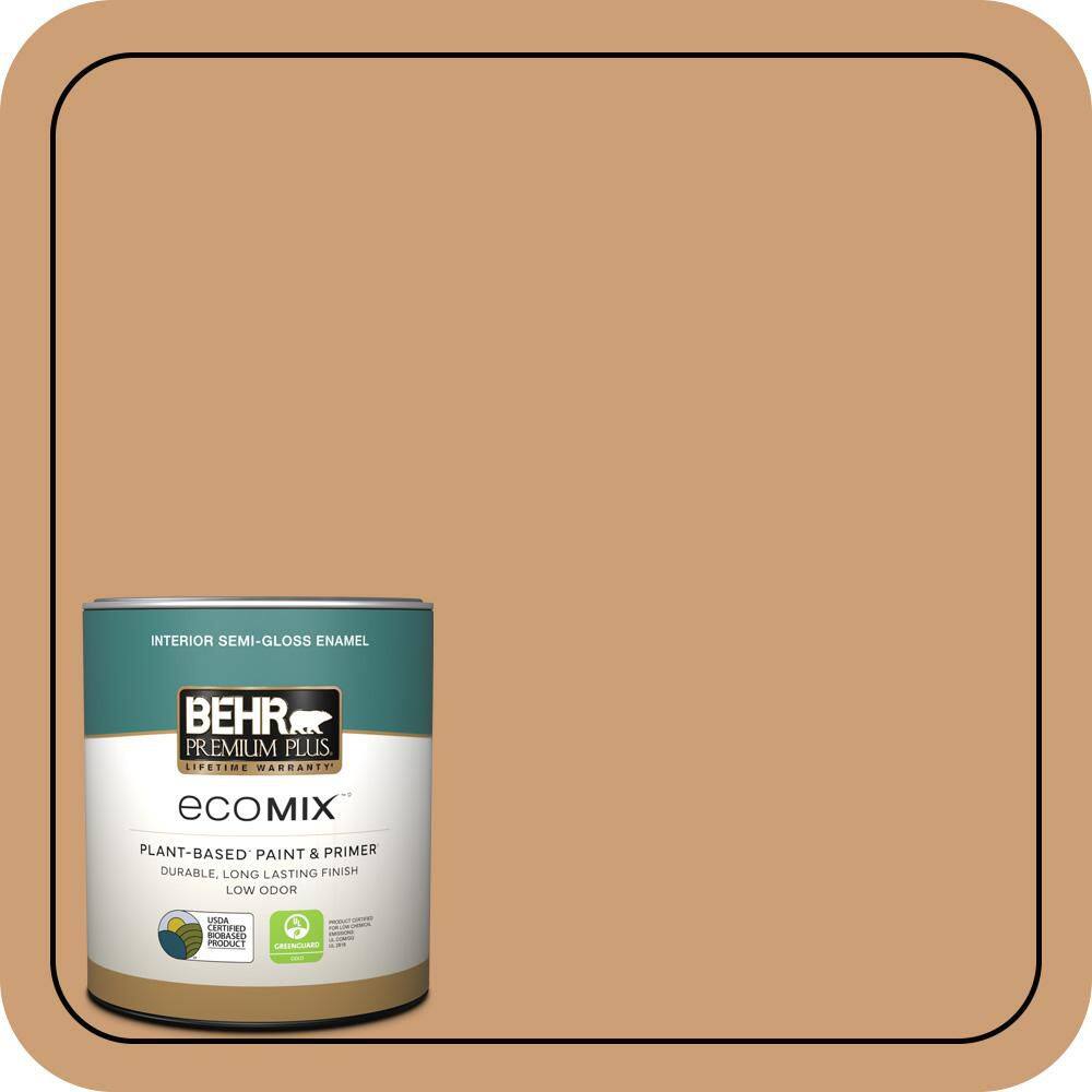 1 qt. #S250-4 Fresh Croissant Semi-Gloss Enamel EcoMix Plant-Based Interior Paint & Primer price history on PriceWatchPro