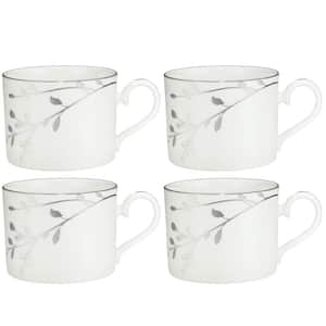 Birchwood 8.5 fl. oz. (White) Porcelain Tea Cups, (Set of 4)