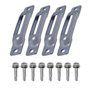 E-Track Single Strap Anchor Zinc with Self-Drilling Screws (4-Pack)