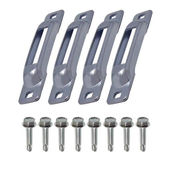 SNAP-LOC E-Track Single Strap Anchor Zinc with Self-Drilling Screws (4-Pack)