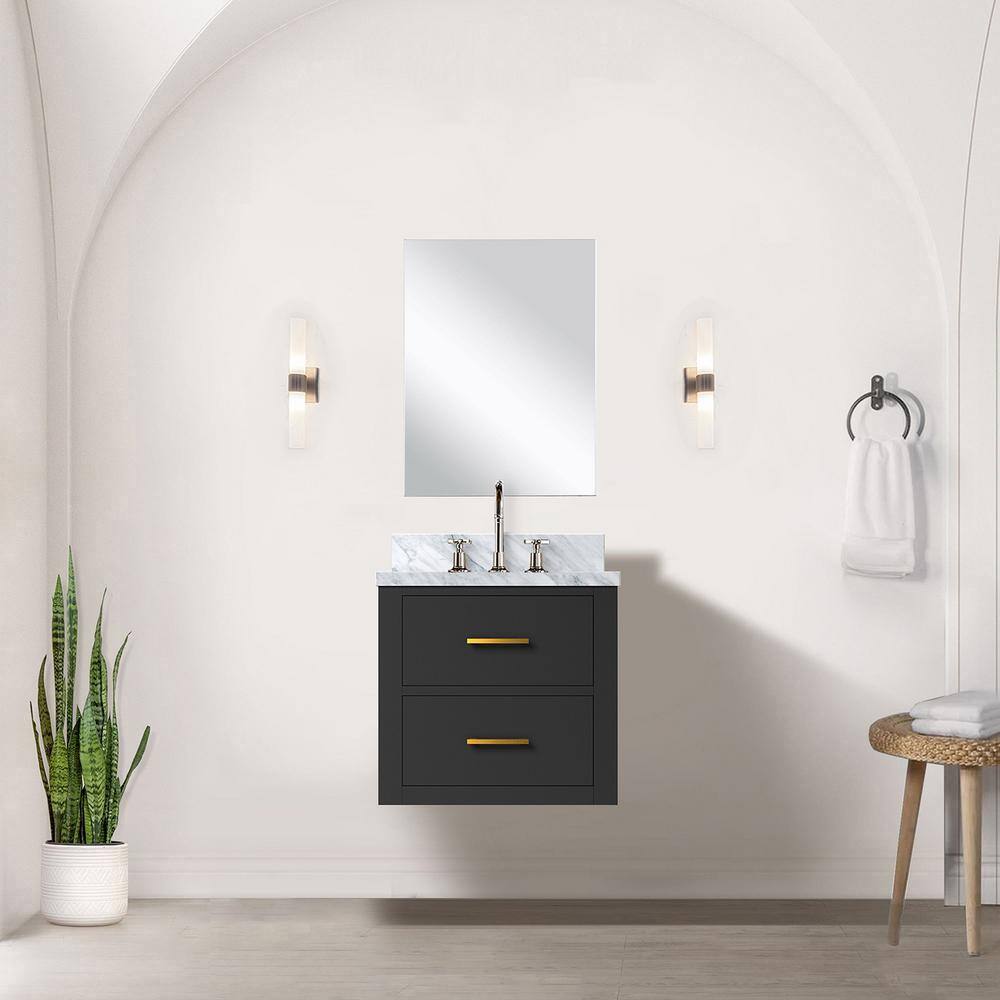 Sherman 20 in W x 18 in D Black Single Bath Vanity with Acrylic Top, 18 in Mirror and Faucet Set price history on PriceWatchPro