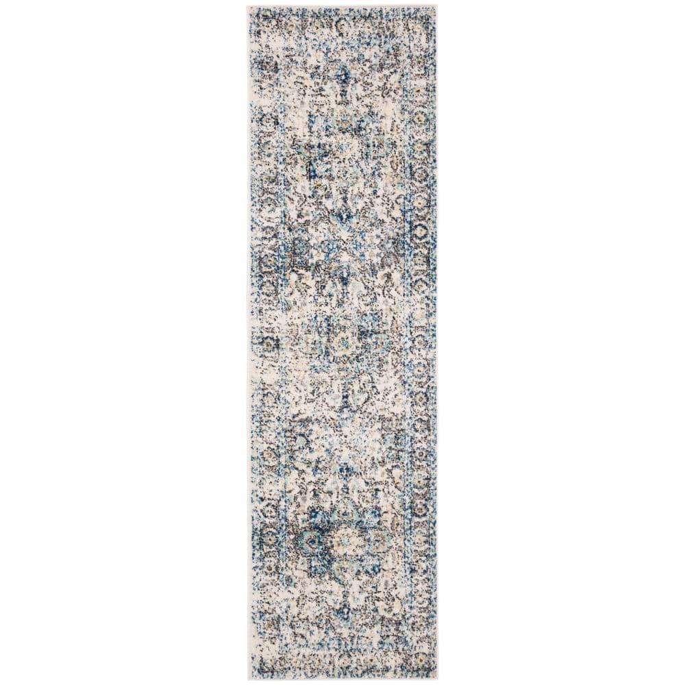 Madison Turquoise/Ivory 2 ft. x 10 ft. Geometric Runner Rug price history on PriceWatchPro