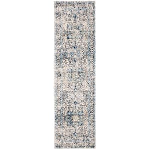 Madison Turquoise/Ivory 2 ft. x 10 ft. Geometric Runner Rug