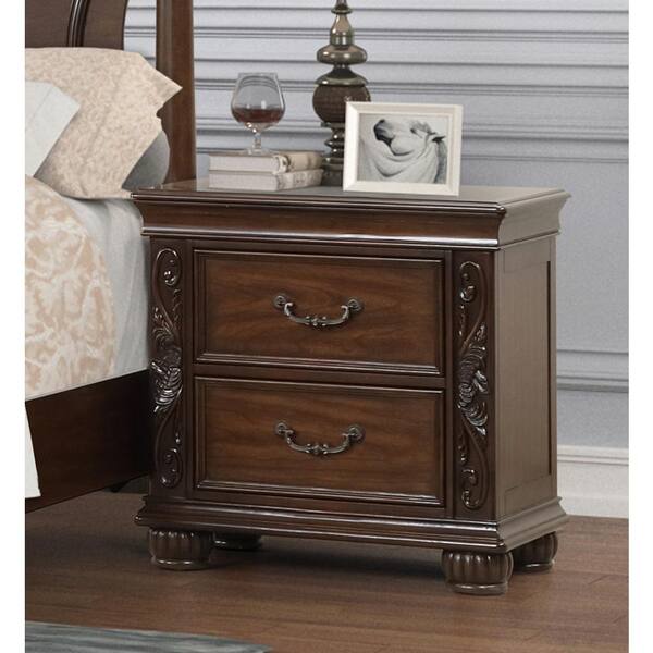 NEW CLASSIC HOME FURNISHINGS Vienna Cherry 2-Drawer Nightstand B5007 ...