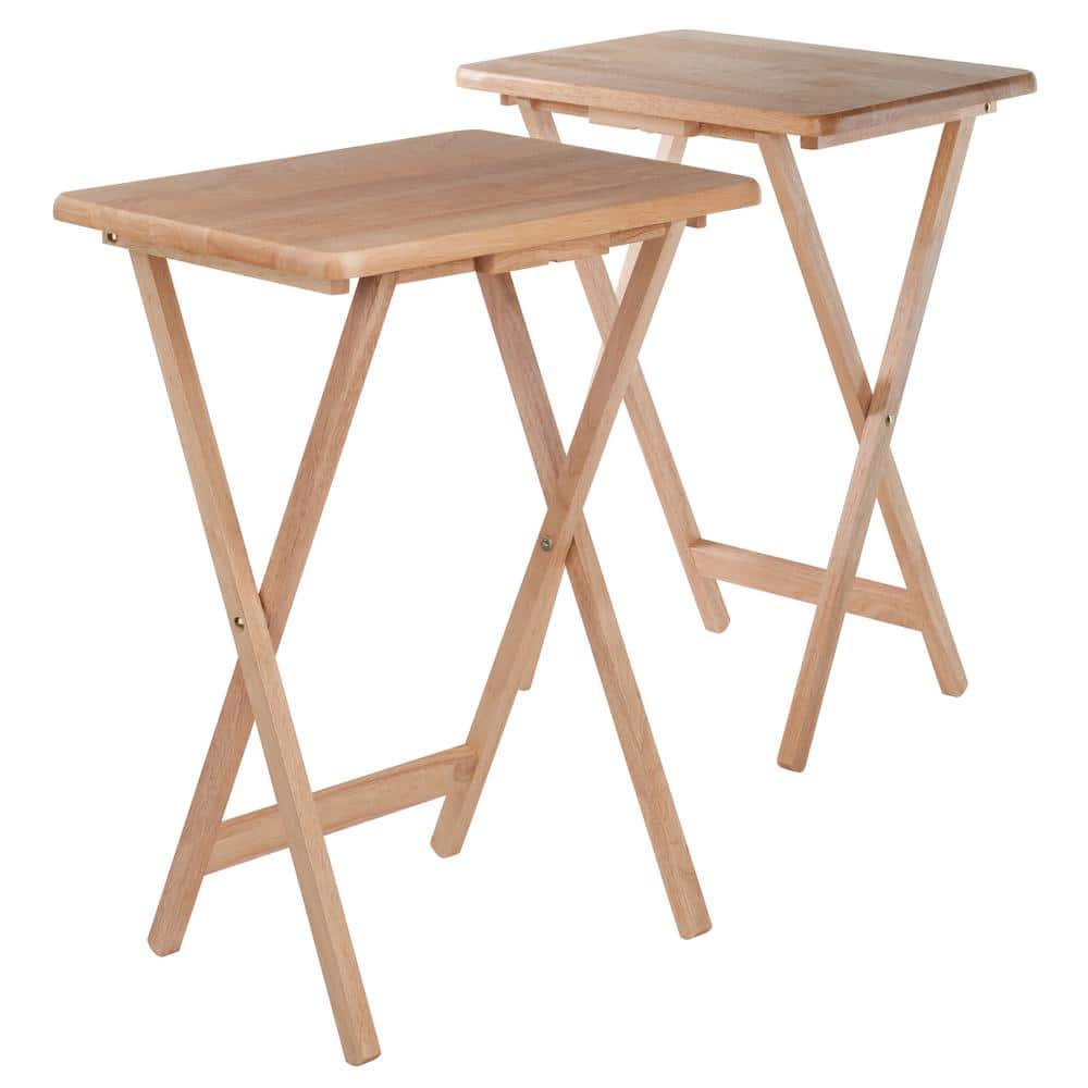 Alex 19.06 in. Natural 2-Piece Snack Table - thumbnail 4