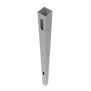 Horizontal Fence 5 in. x 5 in. x 108 in. Gray Vinyl End Post