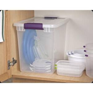 27-Qt. Latch Box Storage Tote Container in Clear (60-Pack)