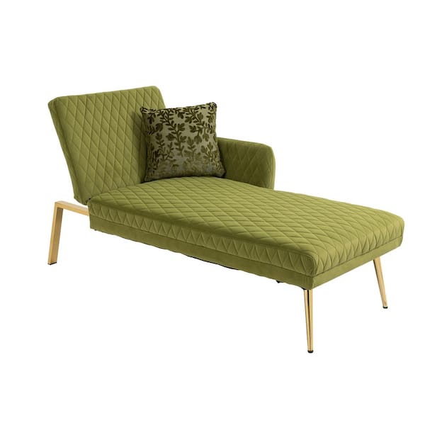 Jushua 66.14 in.Green Velvet 2-Seater Loveseat with metal feet