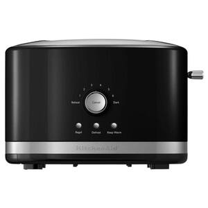 2-Slice Onyx Black Wide Slot Toaster with Crumb Tray