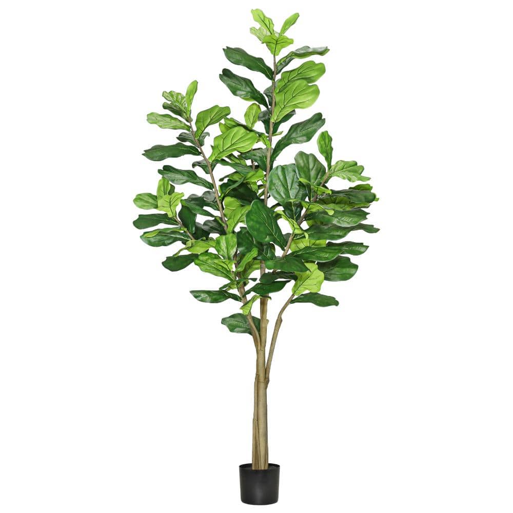 8 ft. Artificial Fiddle Leaf Fig Tree Plant in Black Pot price history on PriceWatchPro