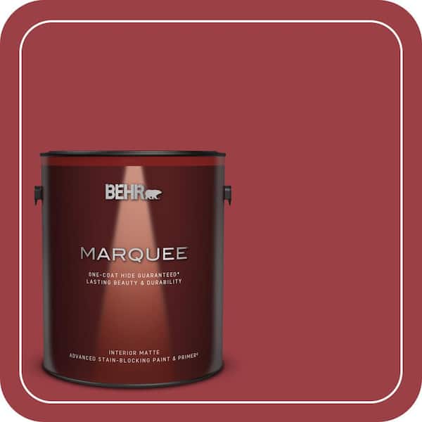 BEHR MARQUEE 1 gal. #QE-06 Reddest Red Matte Interior Paint & Primer