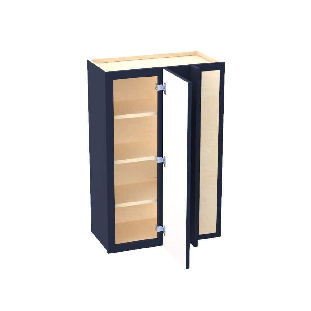 Franklin 24 in. W x 12 in. D x 36 in. H Assembled Plywood Blind Wall Kitchen Cabinet in Vessel Blue with Soft Close RH price history on PriceWatchPro
