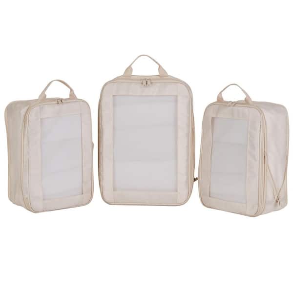 3 Piece Deluxe Compression Packing Cubes in Stone