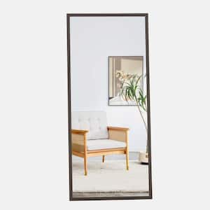 31.5 in. W x 71 in. H Rectangle Solid Wood Frame Gray Mirror