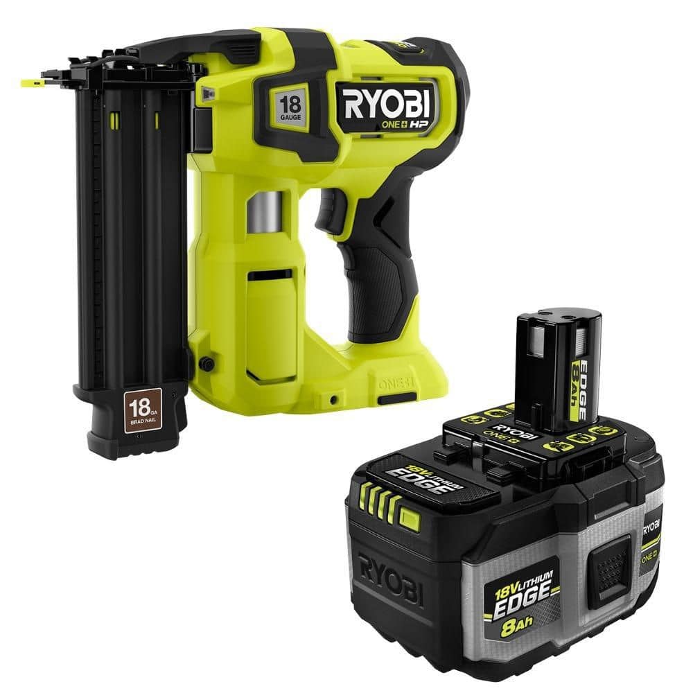 ONE+ HP 18V 18-Gauge Cordless AirStrike Brad Nailer with ONE+ 18V 8.0 Ah Lithium-Ion HIGH PERFORMANCE EDGE Battery price history on PriceWatchPro