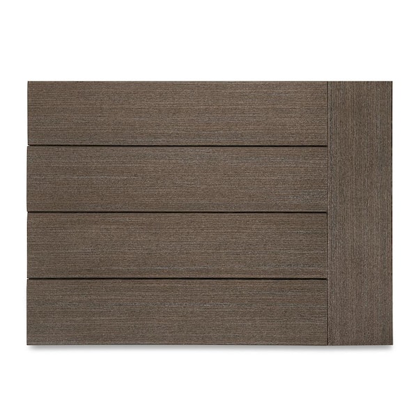 Composite Prime+ 5/4 in. x 6 in. x 16 ft. Grooved Dark Cocoa Composite Deck Board (Actual:. 94 in. x 5.36 in. x 16 ft. )