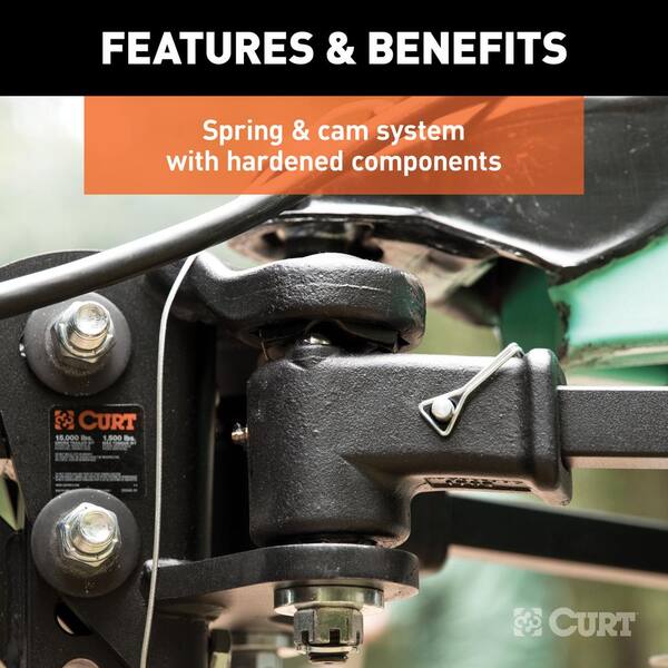 CURT TruTrack Trunnion Bar Weight Distribution System (10K - 15K lbs., 35-9/16
