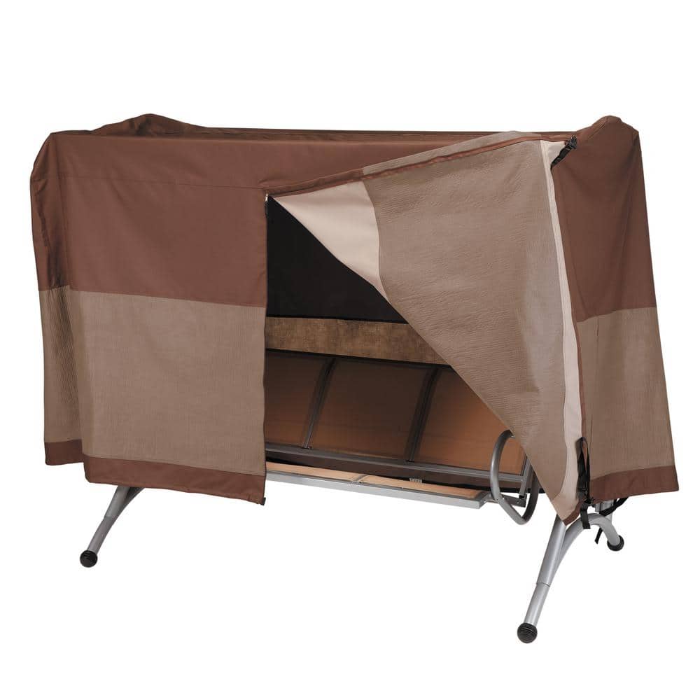 Ultimate 80 Inch Waterproof Beige and Brown Polyester Swing Cover