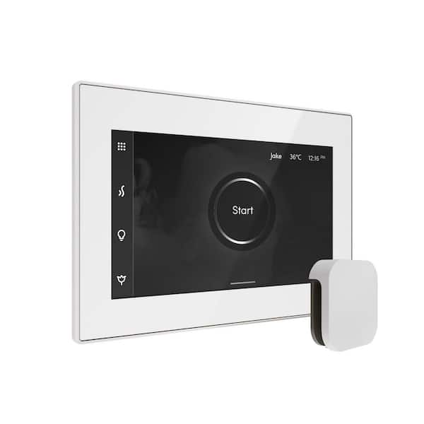 XButler Max Steam Shower Control Package with iSteamX Control and Linear Steamhead in White