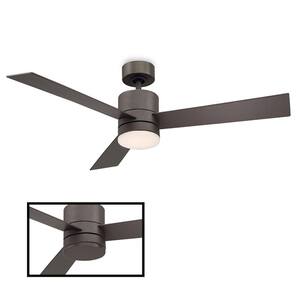 Axis 52 in. LED Indoor/Outdoor Bronze 3-Blade Smart Ceiling Fan with 3000K Light Kit and Remote Control