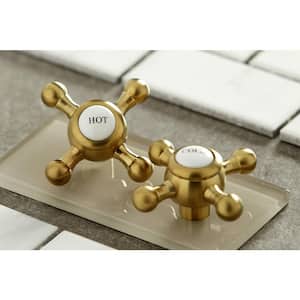 English Country 8 in. Widespread 2-Handle Bathroom Faucet in Brushed Brass