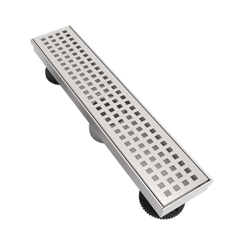 12-Inch Linear Shower Drain with Removable Quadrato Grate & Hair Strainer price history on PriceWatchPro