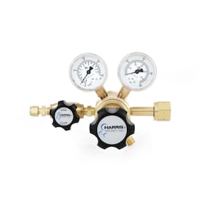 0 PSI to 125 PSI 2-Stage CGA 350 Brass, 1/4 in. Compression Fitting, Hydrogen and Flammable Specialty Gas Lab Regulator
