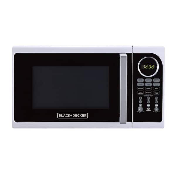 BLACK+DECKER 19.1 in. Width 0.9 cu.ft. White Pull Handle 900-Watt Countertop Microwave