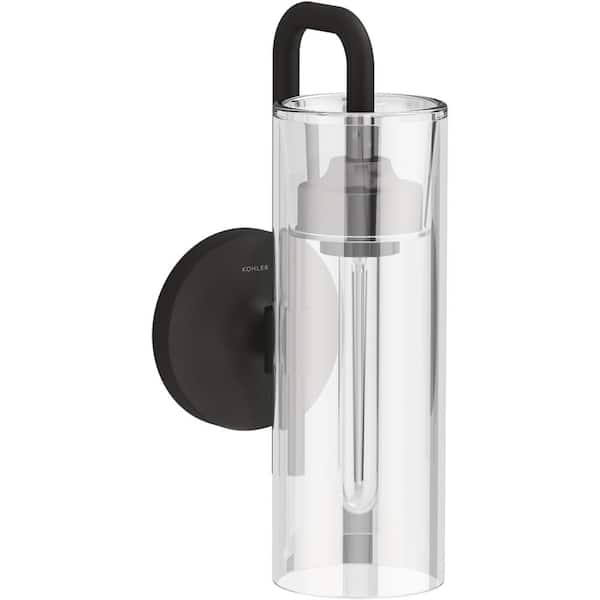 Purist 1 Light Matte Black Indoor Bathroom Wall Sconce, UL Listed