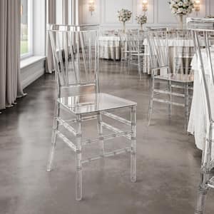 Chiavari Style Clear Acrylic Stackable Event Chairs-Set of 4