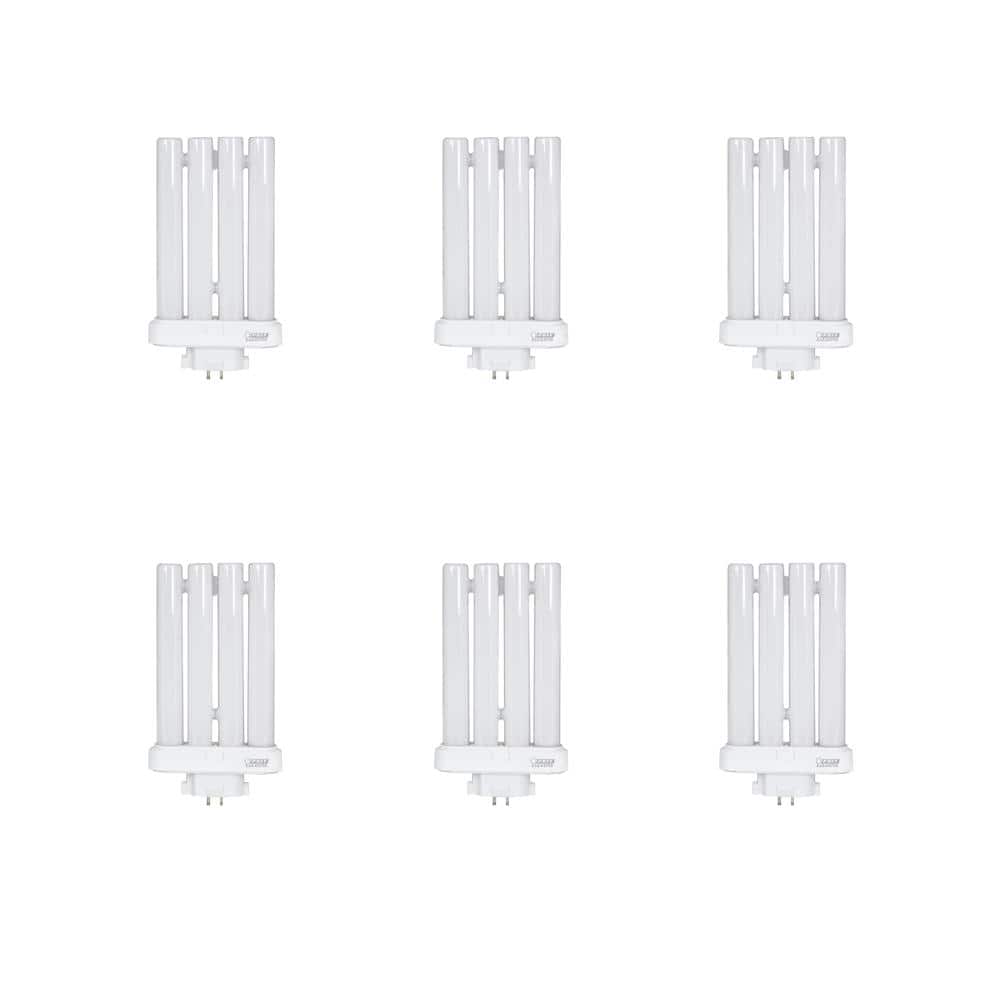 27-Watt PL CFLNI Quad Tube 4-Pin Plug-in GX10Q-4 Base Compact Fluorescent CFL Light Bulb, Daylight 6500K (6-Pack) price history on PriceWatchPro