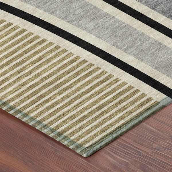 Chantille Machine Washable Indoor/Outdoor Abstract ACN2505 Gray 8 ft. x 10 ft. Area Rug