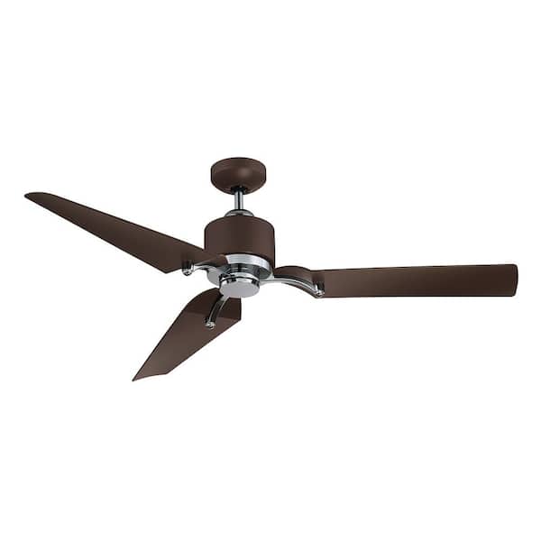 Filament Design 52 in. LED Indoor/Outdoor Metallic Bronze and Chrome Ceiling Fan