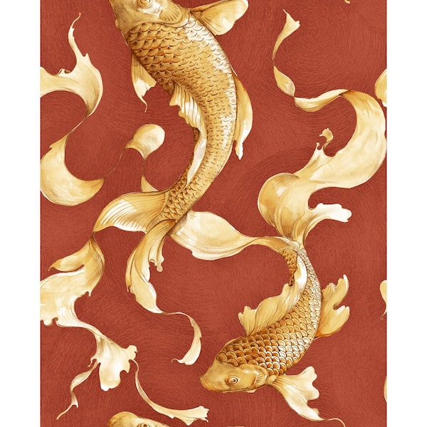 Seabrook Designs Koi Fish Paper Strippable Roll (Covers 56 sq. ft